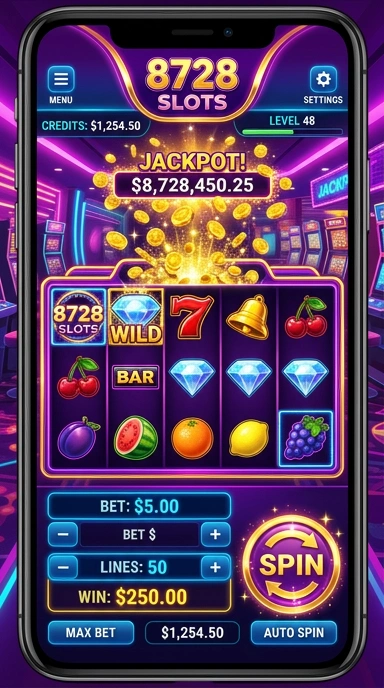 8728slots — layar beranda
